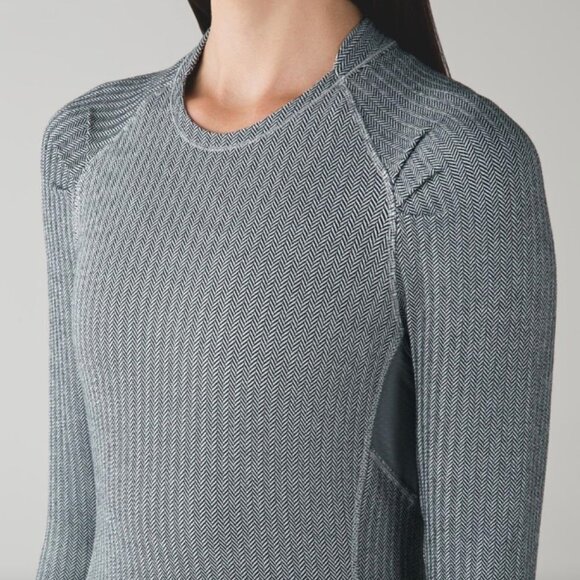 Lululemon Think Fast Long Sleeve, Herringbone - Picture 2 of 6